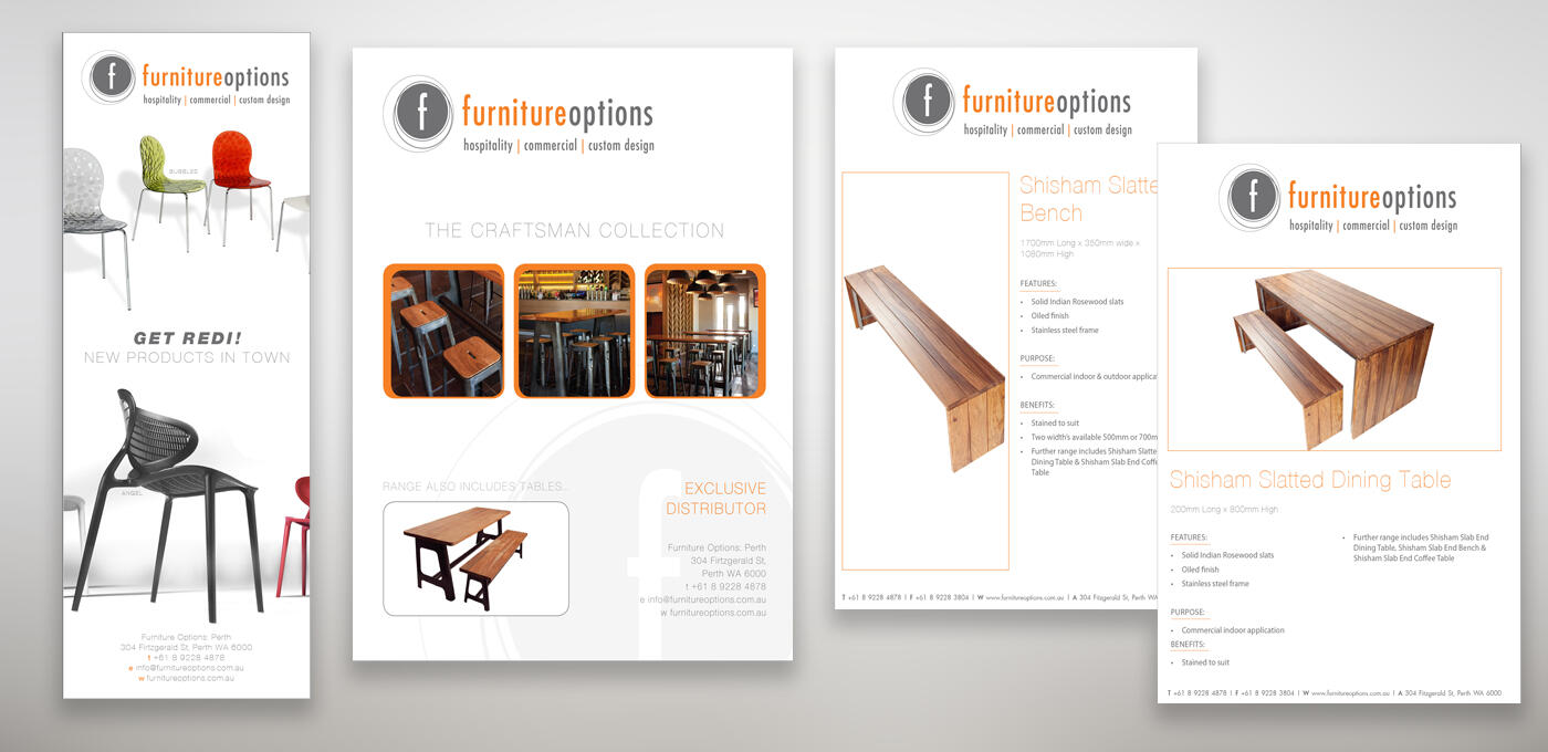 Furniture Options - Catalogue & Press Advertisements